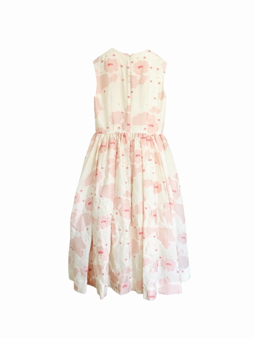 Simone Rocha H&M White and Pink Floral Jacquard Party Dress - Picture 4 of 11